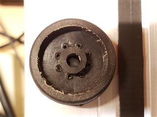 Closeup of Air Holes Drilled in One Wheel